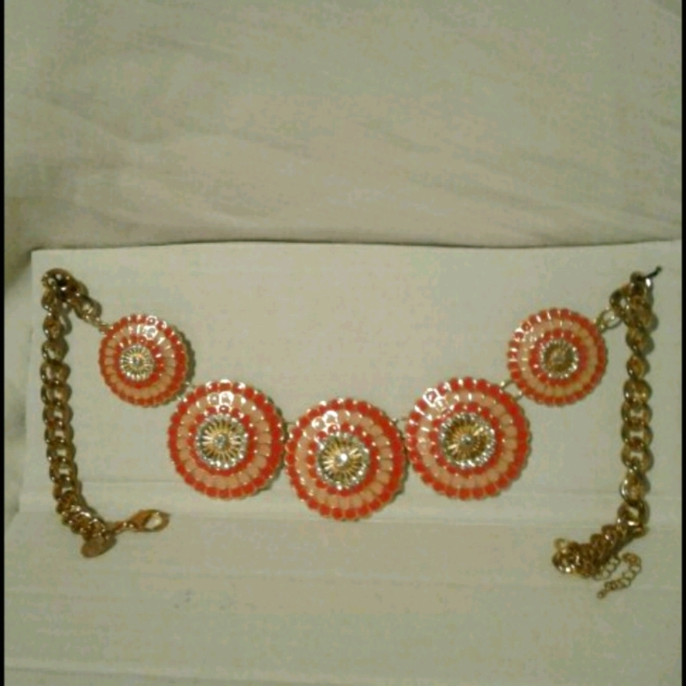 Enameled Flowery Necklace